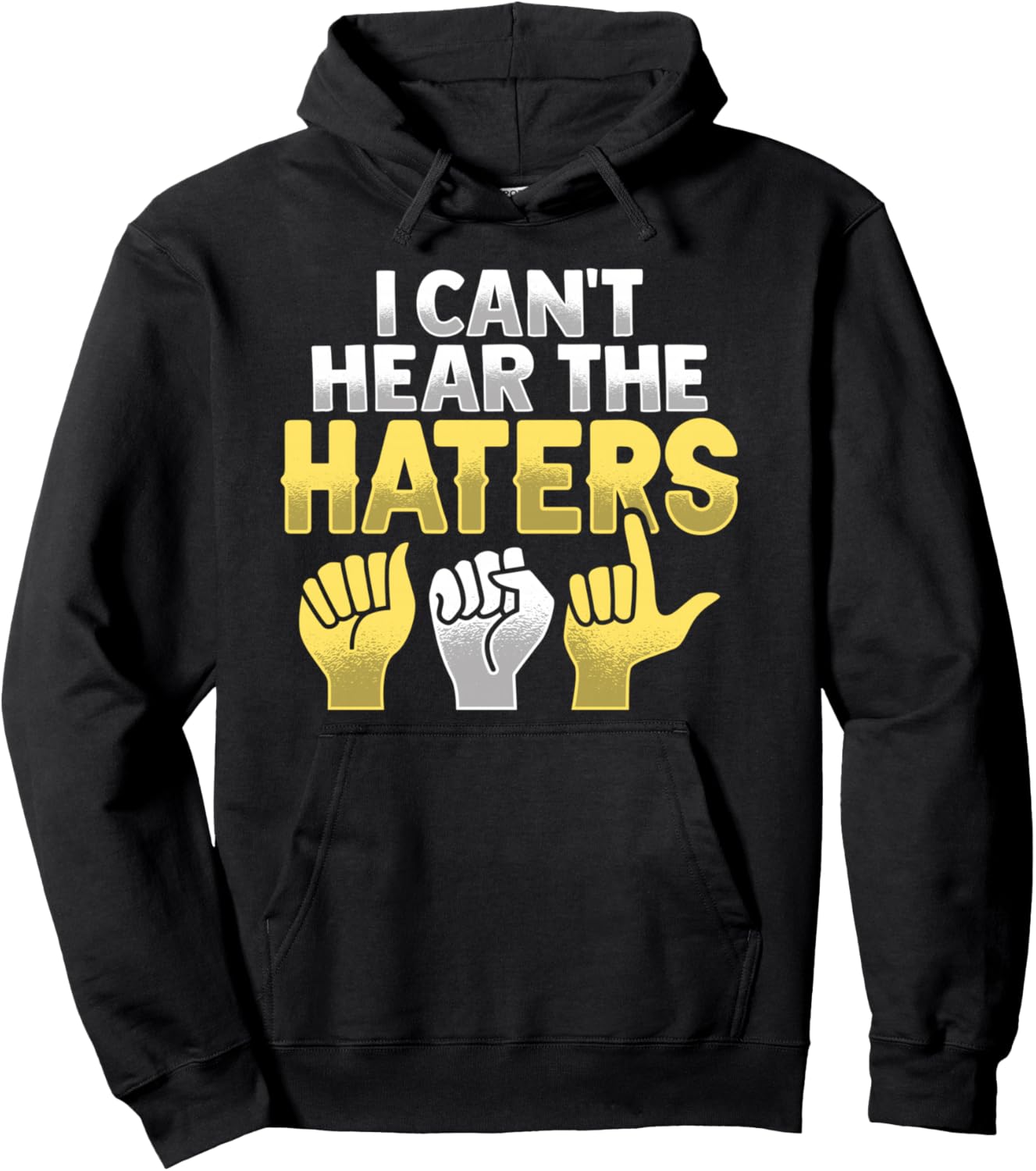 

Толстовка с изображением жестов американского жестового языка (ASL) для повышения осведомленности о проблемах глухих и слабослышащих Deaf Pride Designs, черный