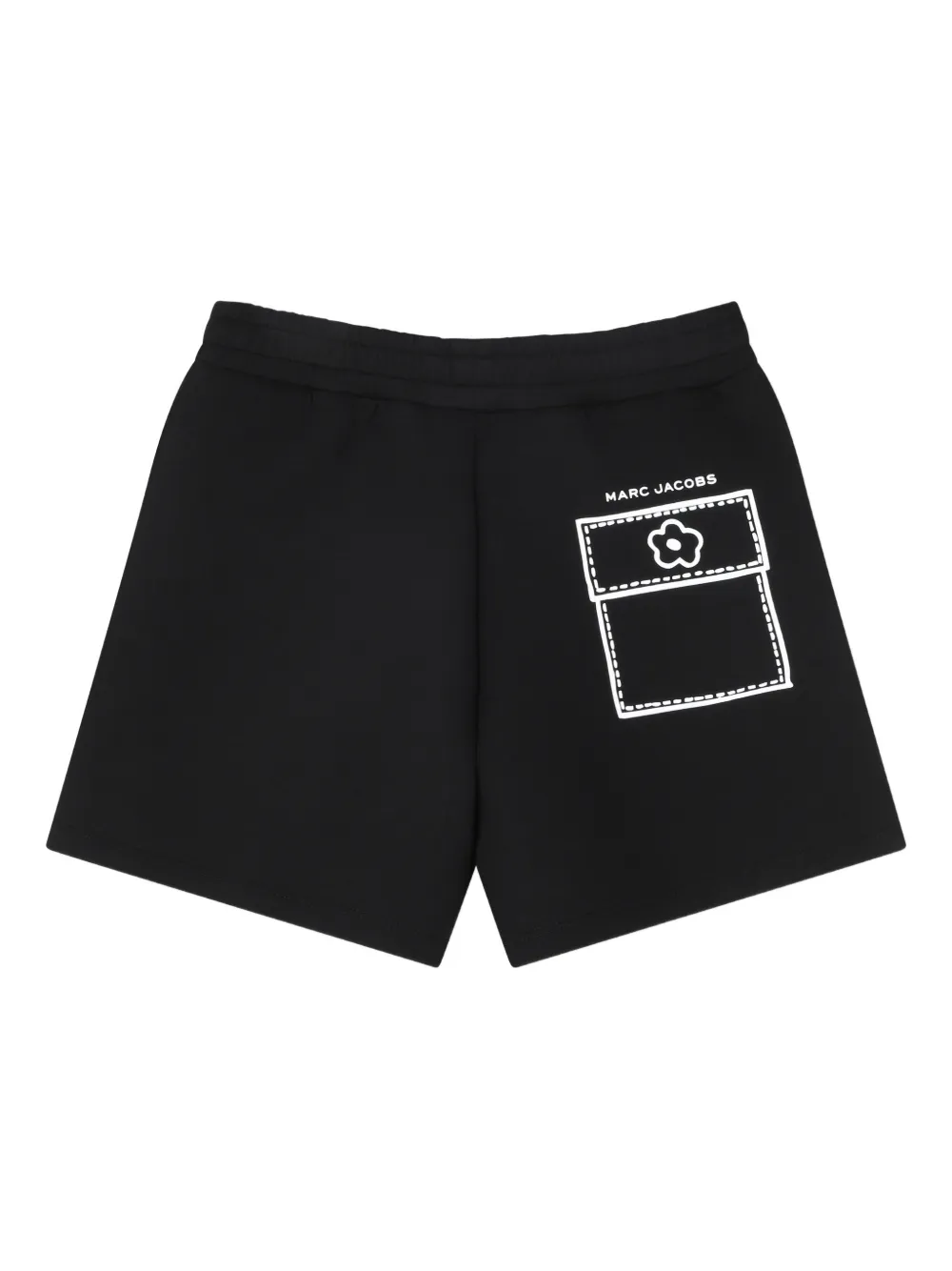 Шорты с цветочным принтом Marc Jacobs Kids, черный — фото 2