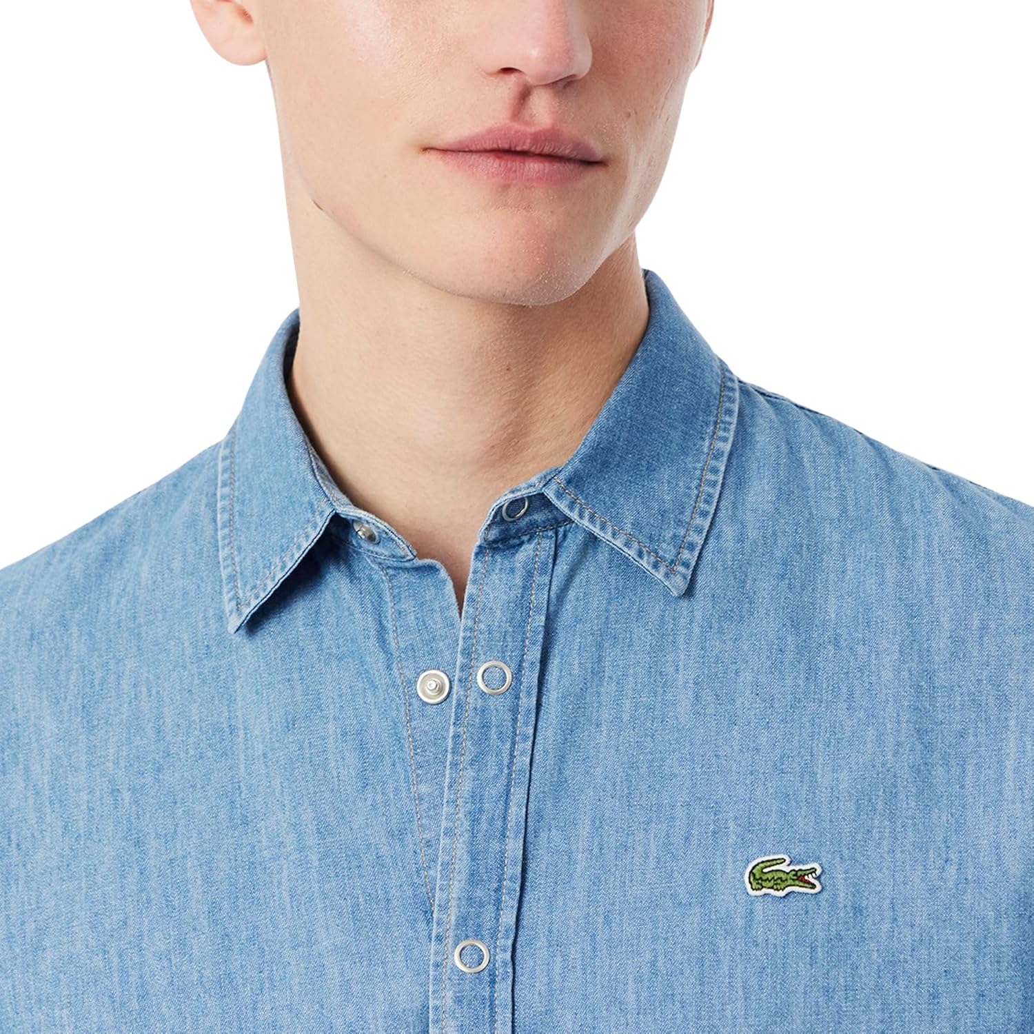 Рубашка Lacoste, мужская, Core, джинсовый, отбеленный — фото 2