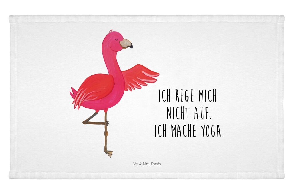 

Гостевое полотенце Mr. & Mrs. Panda Flamingo Yoga — белое — подарок, гостевое полотенце, детское полотенце, упражнения для йоги, релаксация, спортивное полотенце, глубокое расслабление, розовое, йог, белый