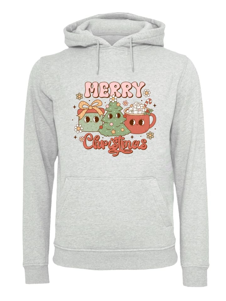 

Пуловер F4NT4STIC Hoodie Merry Christmas Cozy And Cute, пятнистый серый