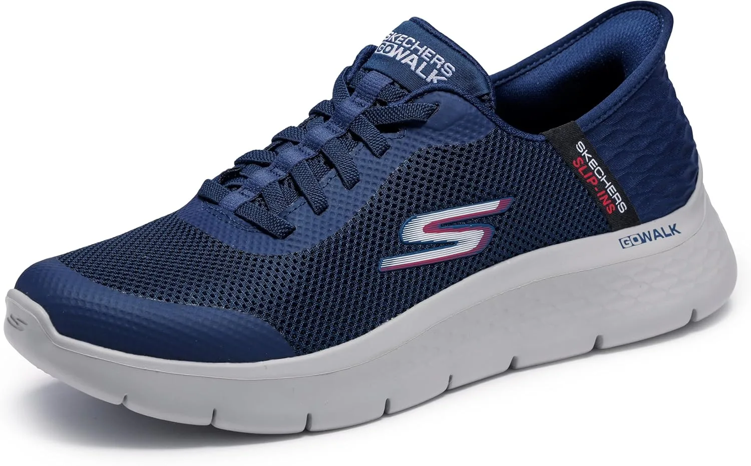 Мужские слипоны Skechers Hands Free: Go Walk Flex Hands Up Trainers, синий/серый