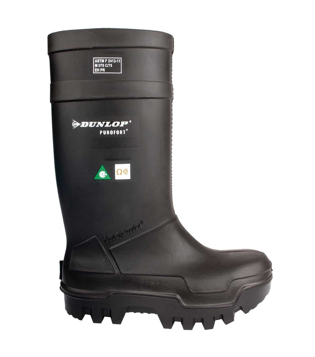 

DUNLOP Purofort - Легкие ботинки для мужчин и женщин - Водонепроницаемые защитные ботинки с мягким носком - Устойчивые к химическим веществам и скольжению, с высоким голенищем - Темно-зеленые/коричневые - Размер 3-16/17