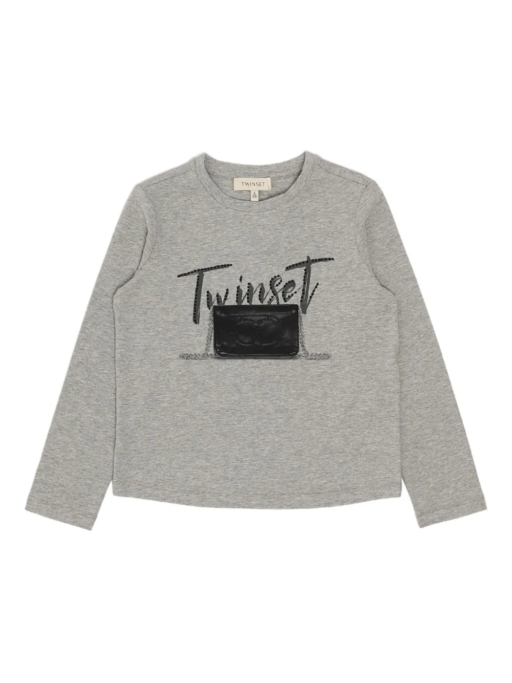 

Футболка с логотипом TWINSET Kids, серый
