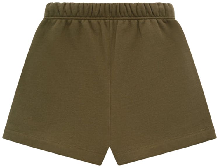Шорты Fear of God Essentials Kids Fleece Soccer Short 'Olive', зеленый — фото 2