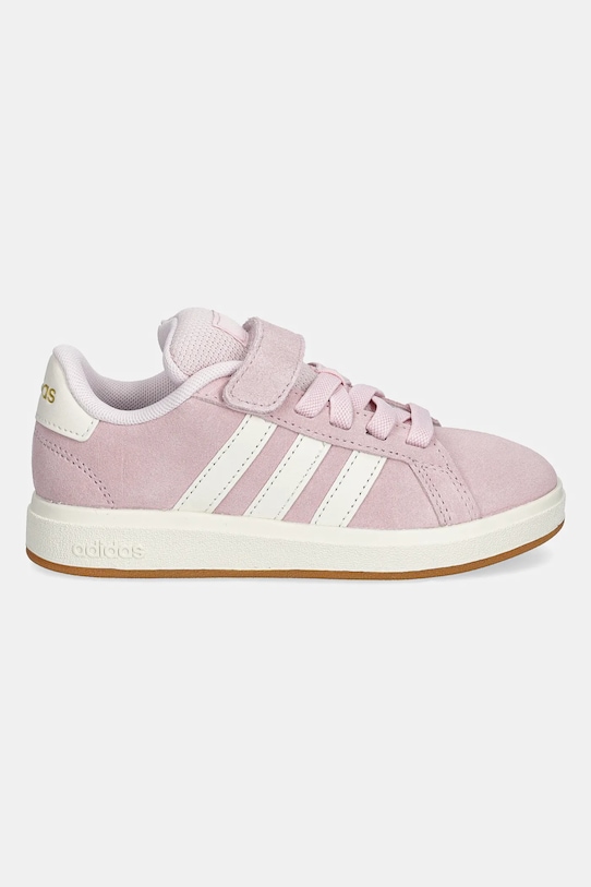 Детские замшевые кроссовки Grand Court 00s Adidas, розовый — фото 2