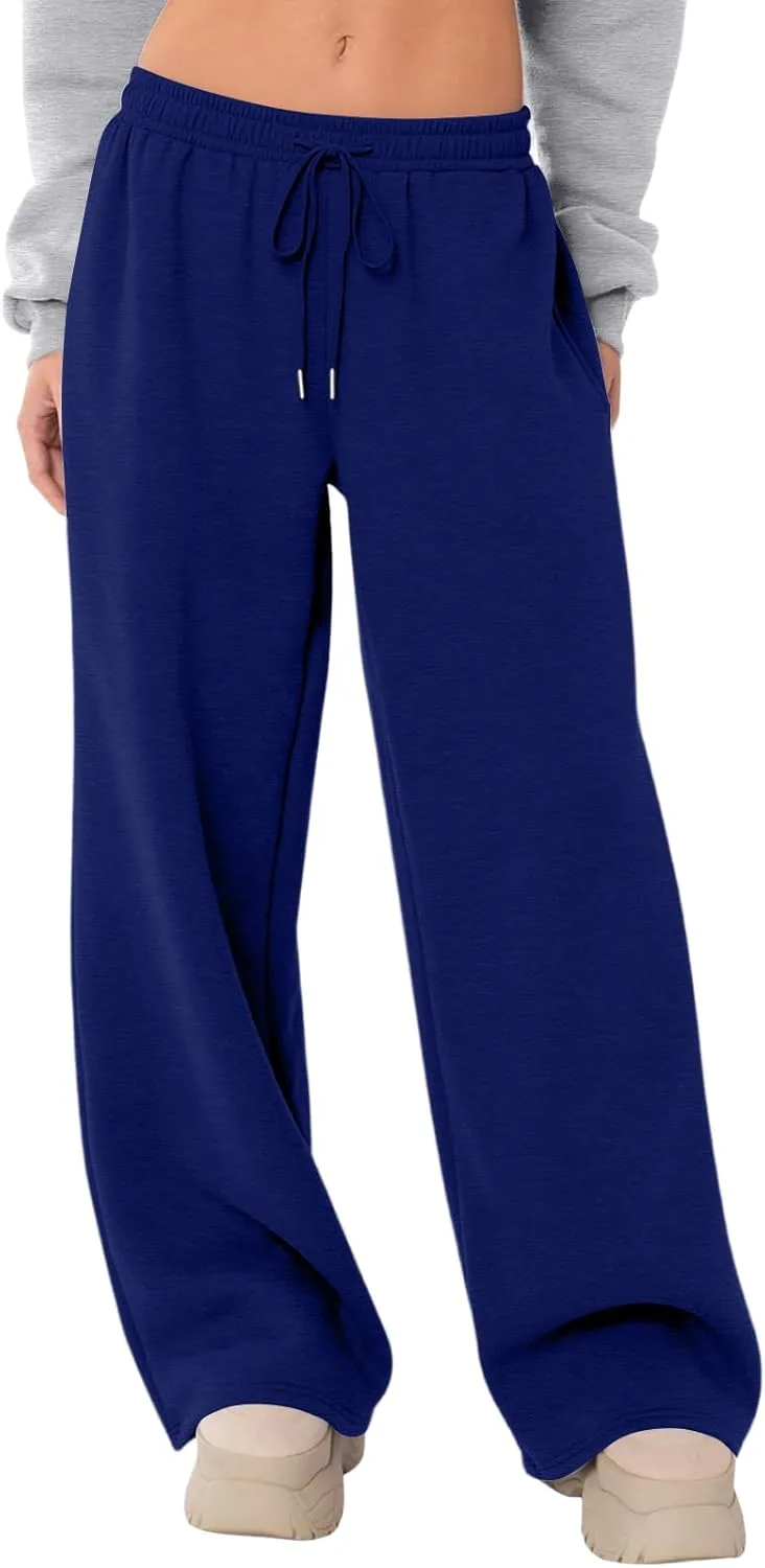 

Женские широкие спортивные штаны с эластичным поясом