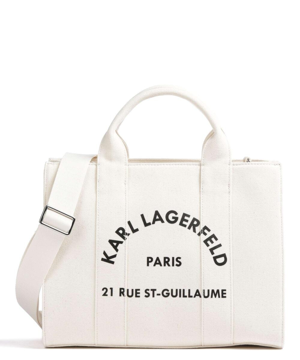 

Сумка среднего размера Rue St Guillaume из хлопка Karl Lagerfeld, белый