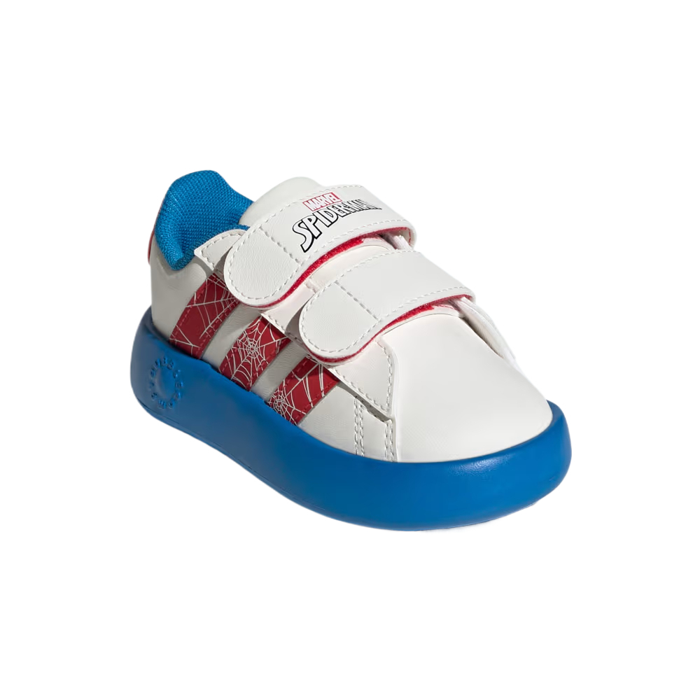 Кроссовки Marvel Spider Man x GRAND COURT Low Top для малышей белый Gemstone Red Adidas, синий белый Gemstone красный — фото 4
