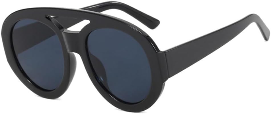 

Солнцезащитные очки в крупной оправе для женщин 2027 года, модель Beam, большие круглые солнцезащитные очки в стиле панк для женщин, защита от ультрафиолета UV400 MTZJH, Black