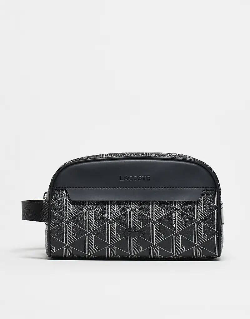 

Косметичка с монограммой Lacoste серого цвета