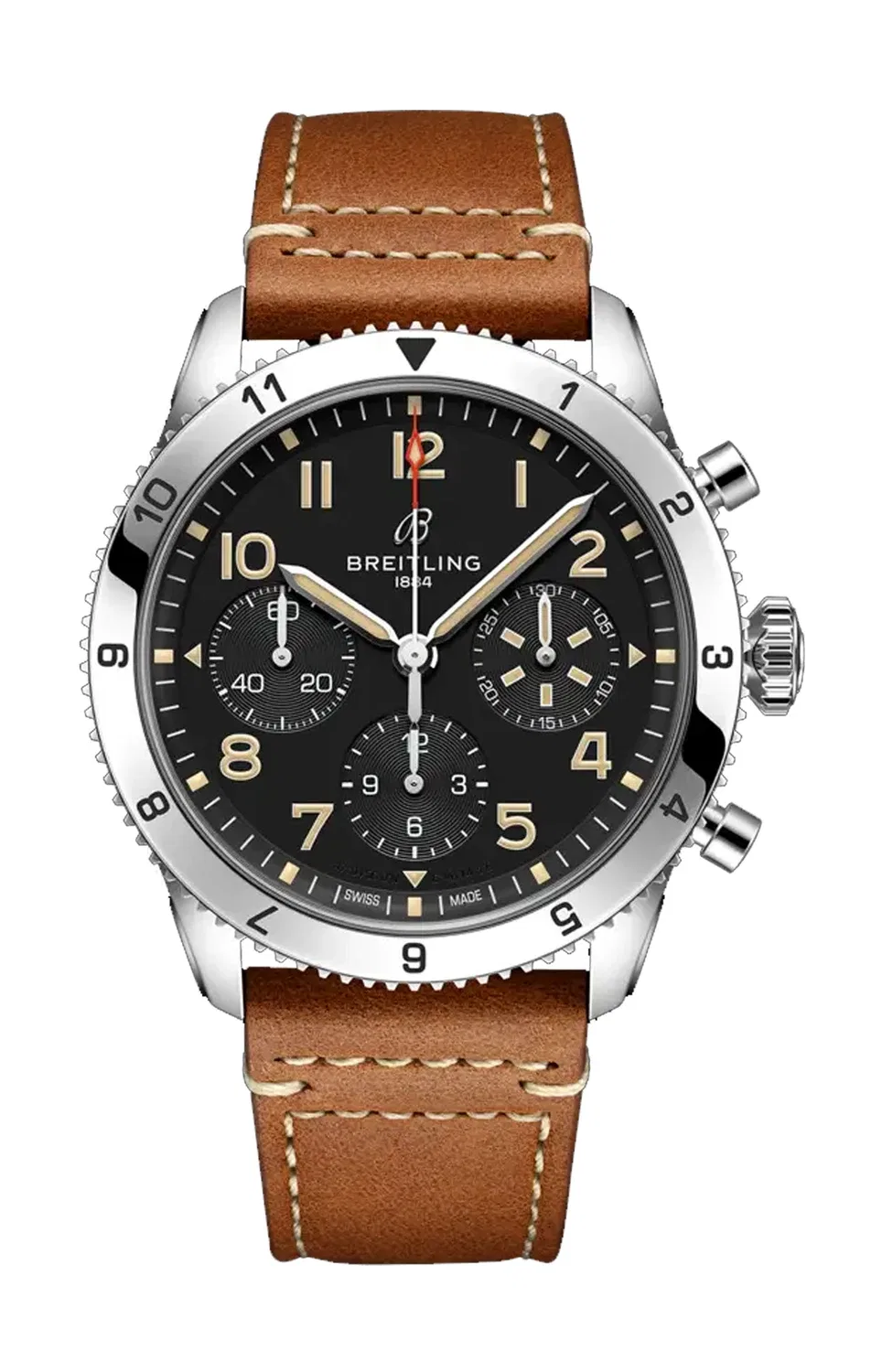 КЛАССИЧЕСКИЙ AVI ХРОНОГРАФ 42 P-51 MUSTANG - A233803A1B1X1 BREITLING, черный