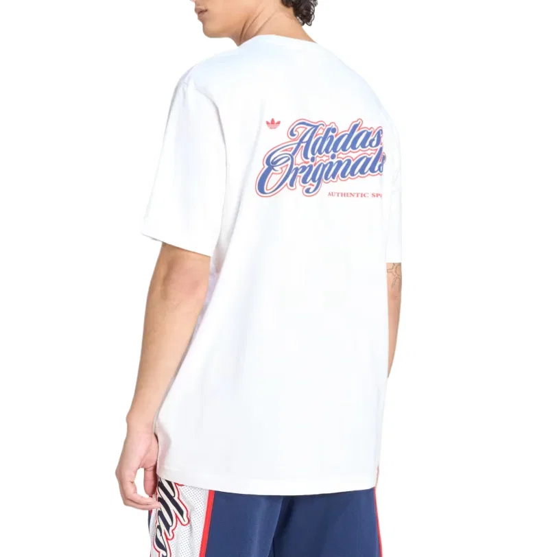 Футболка мужская белая crew neck Adidas Originals, White — фото 4