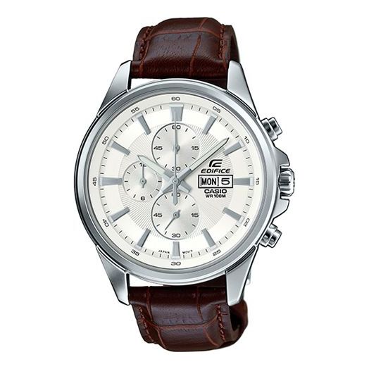 

Часы CASIO Quartz Waterproof Sapphire Crystal EDIFICE Solar Powered Mens White Analog, белый