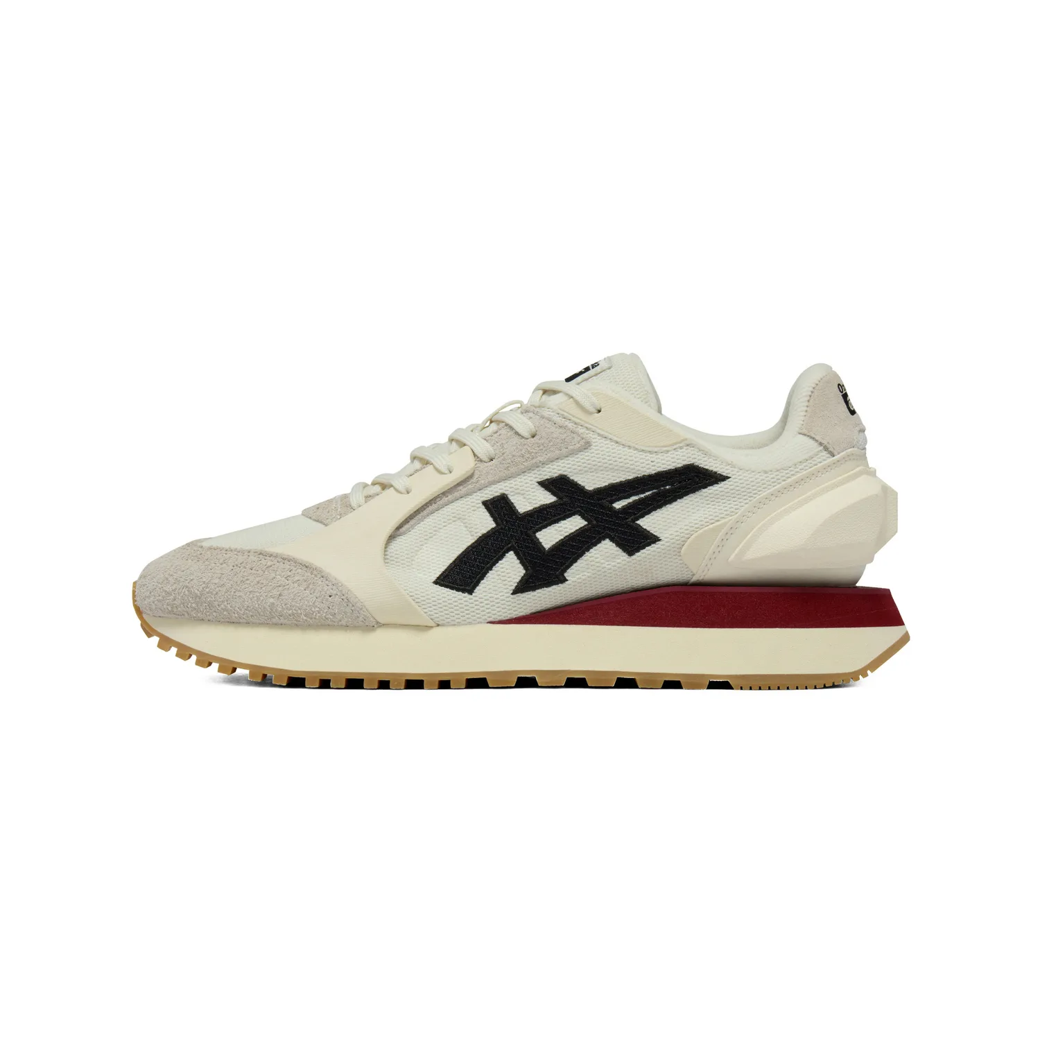 Onitsuka Tiger Moage Co Textile, Split Cow Leather Casual Shoes Unisex Beige/Black