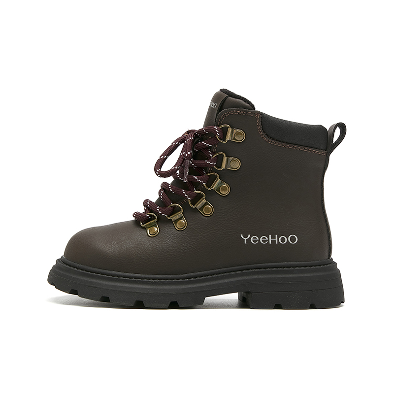 

Амортизирующие устойчивые к истиранию утепленные ботинки high top для детей YeeHoO, темно-серый