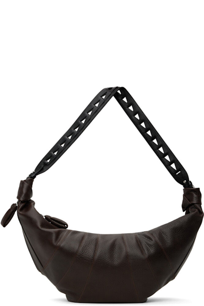 

Сумка Brown Woven Chevron Large Croissant Bag LEMAIRE
