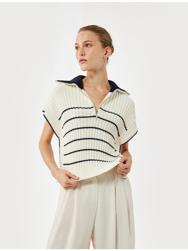 

KOTON Жилет в темно-синюю полоску