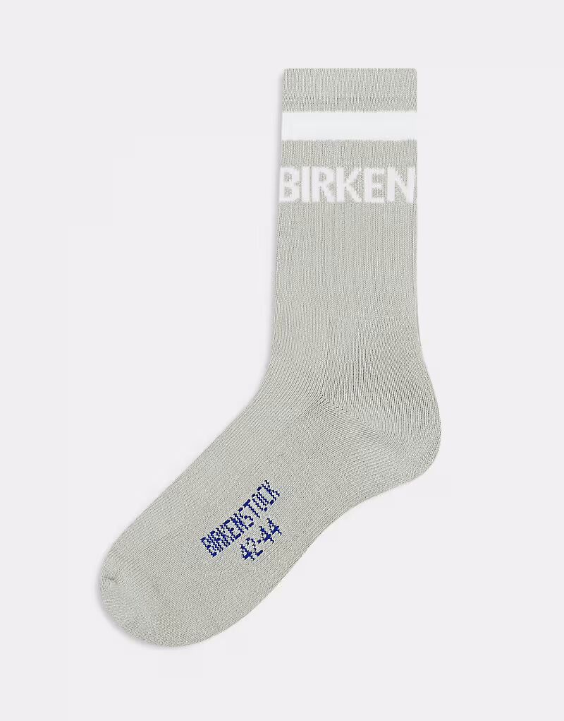

Носки унисекс из хлопка Birkenstock в полоску светло-серого цвета