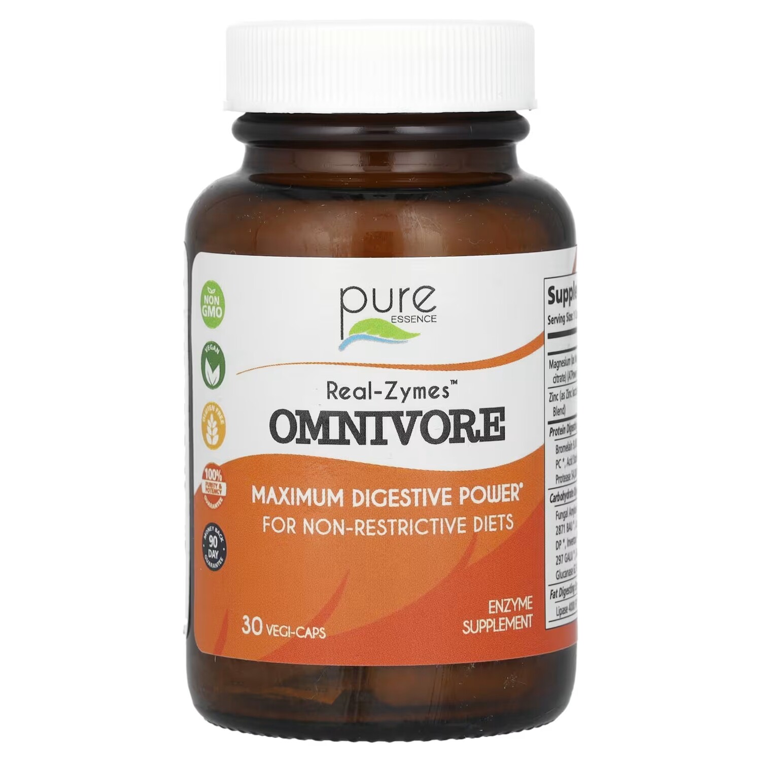 

Добавка Pure Essence Real-Zymes Omnivore, 30 растительных капсул