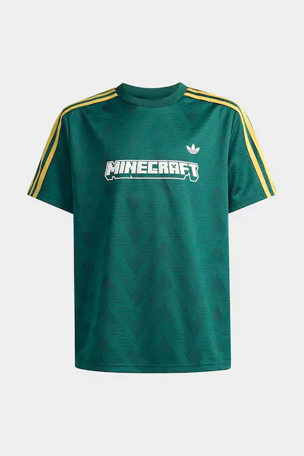 Футболка детская с принтом Minecraft Adidas Originals, зеленый — фото 2