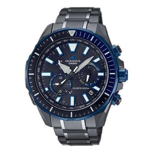 

Часы CASIO Male OCEANUS Japan / South Korea Fashion Sapphire Crystal Mens Black Analog, черный