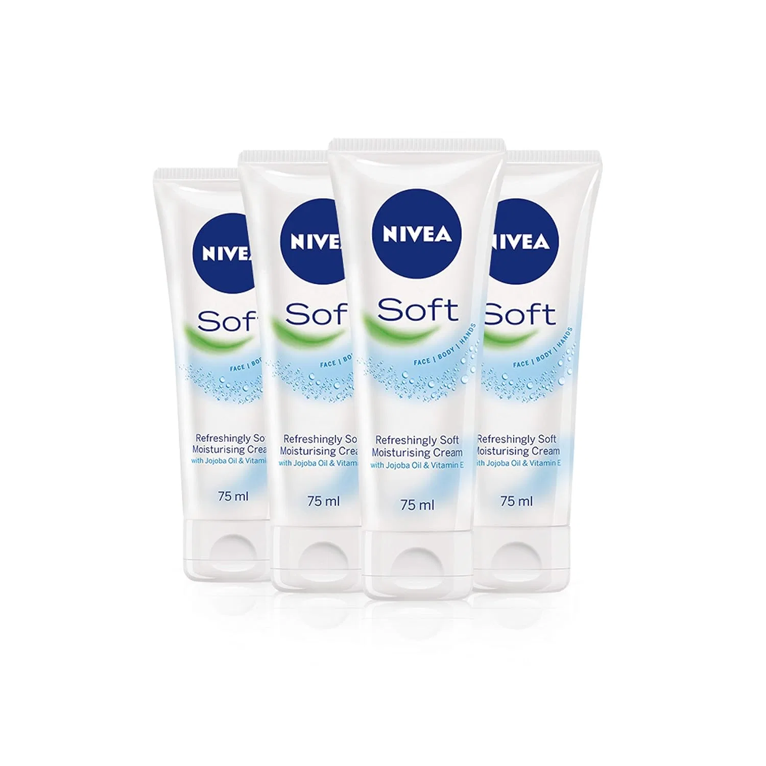 Увлажняющий крем NIVEA Soft, 4 штуки по 75 мл Nivea