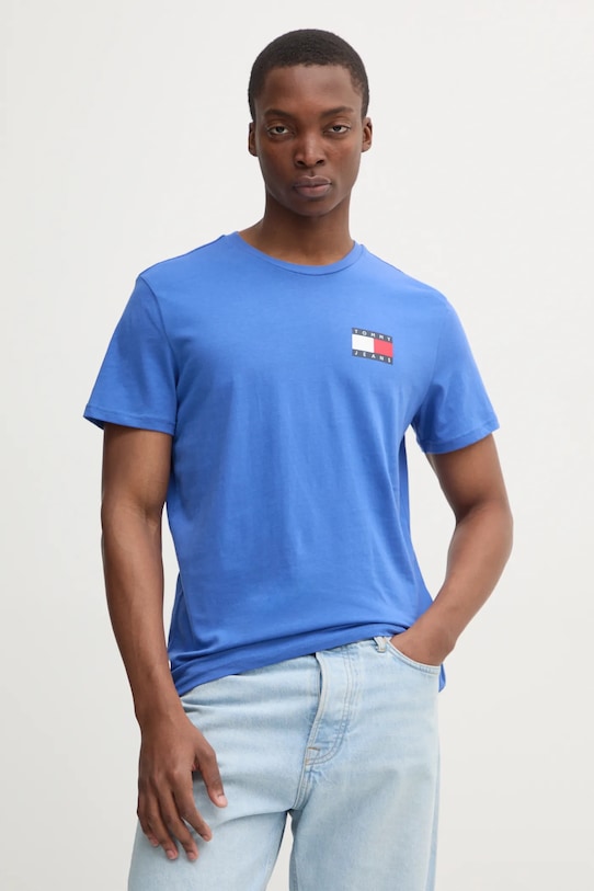 

Хлопковая футболка Tommy Jeans, фиолетовый