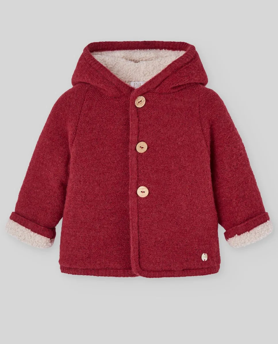 

Вязаное детское пальто из коллекции Acebo PAZ Rodríguez, красный