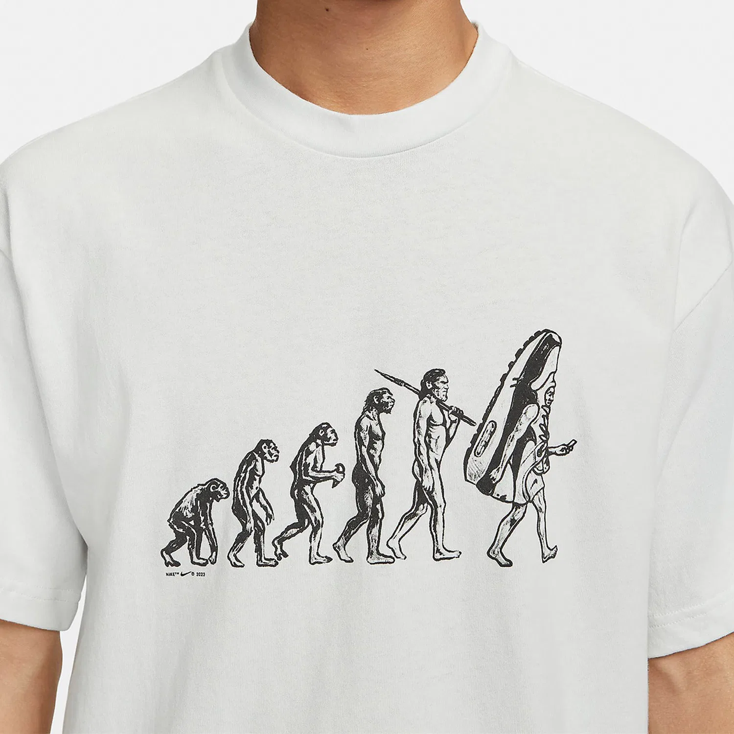 Футболка мужская Nike crew neck moderate, белый — фото 4