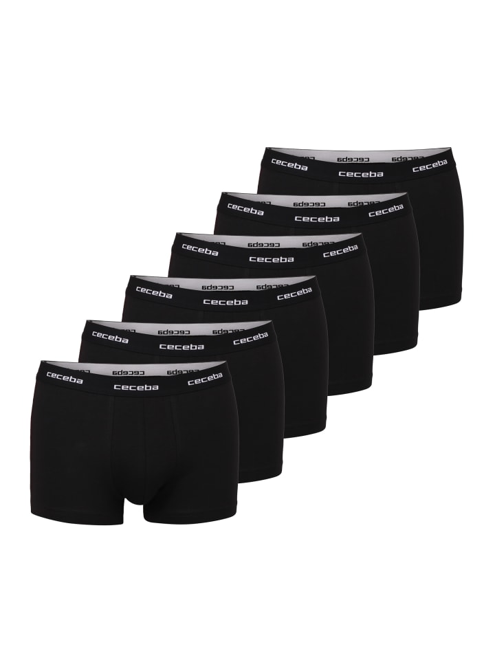 

CECEBA Комплект из 6 трусов Monza в черно-темно-однотонном цвете