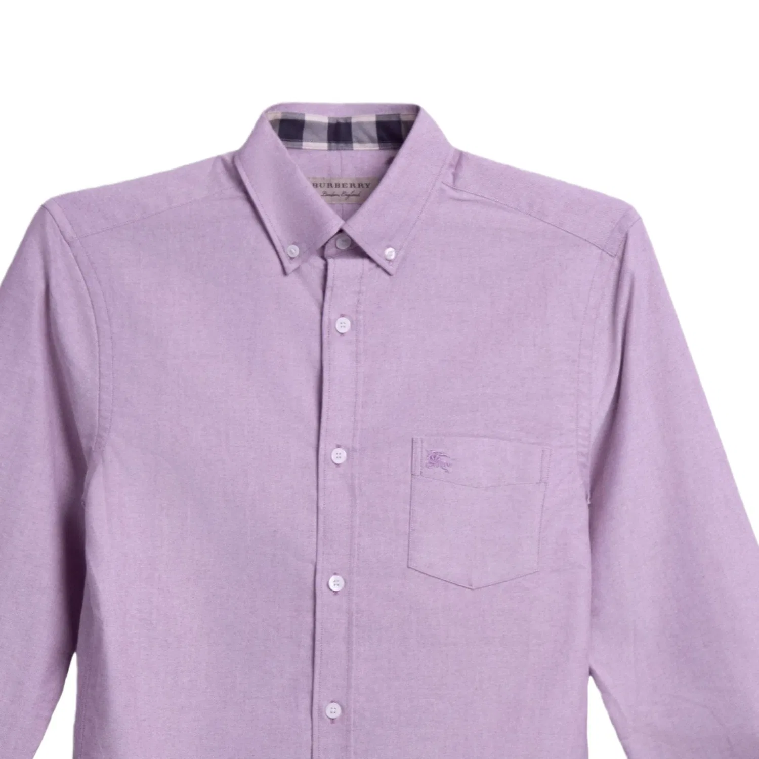 Рубашка мужская Burberry розовый Purple — фото 4