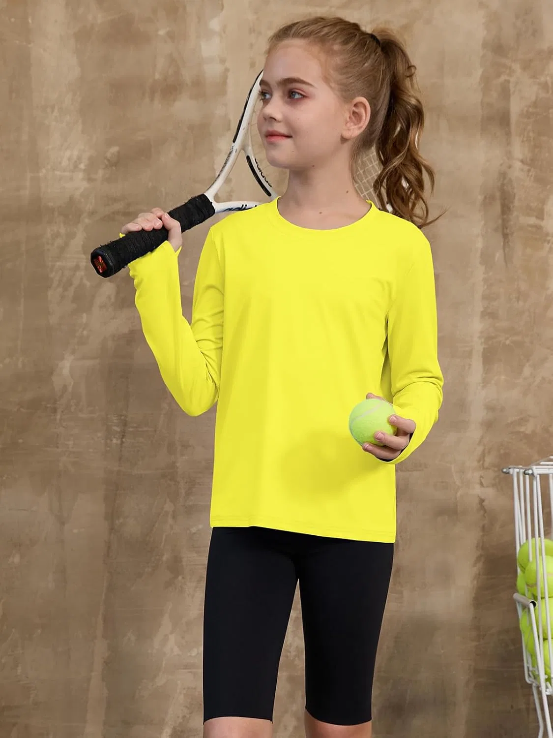 Детская футболка с длинным рукавом Activewear ZDC, желтый — фото 2