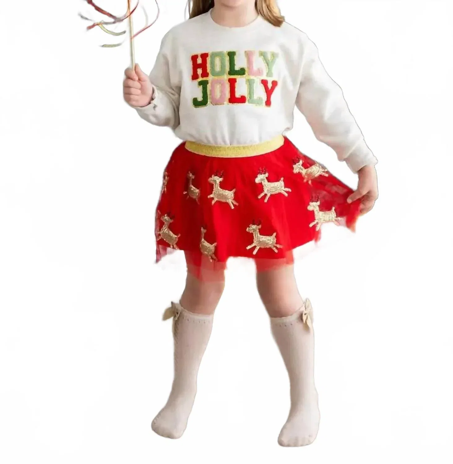 SWEET wink Толстовка Holly Jolly Patch натурального цвета