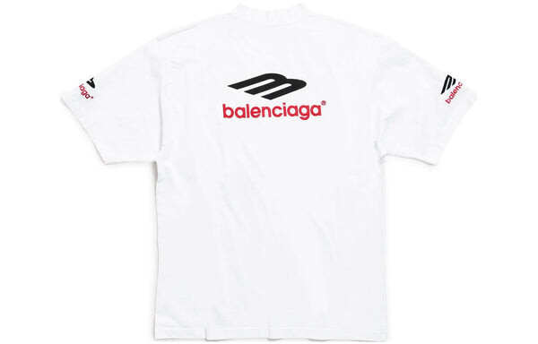 Футболка 3b sports icon t-shirt 'white black red' Balenciaga, белый — фото 3