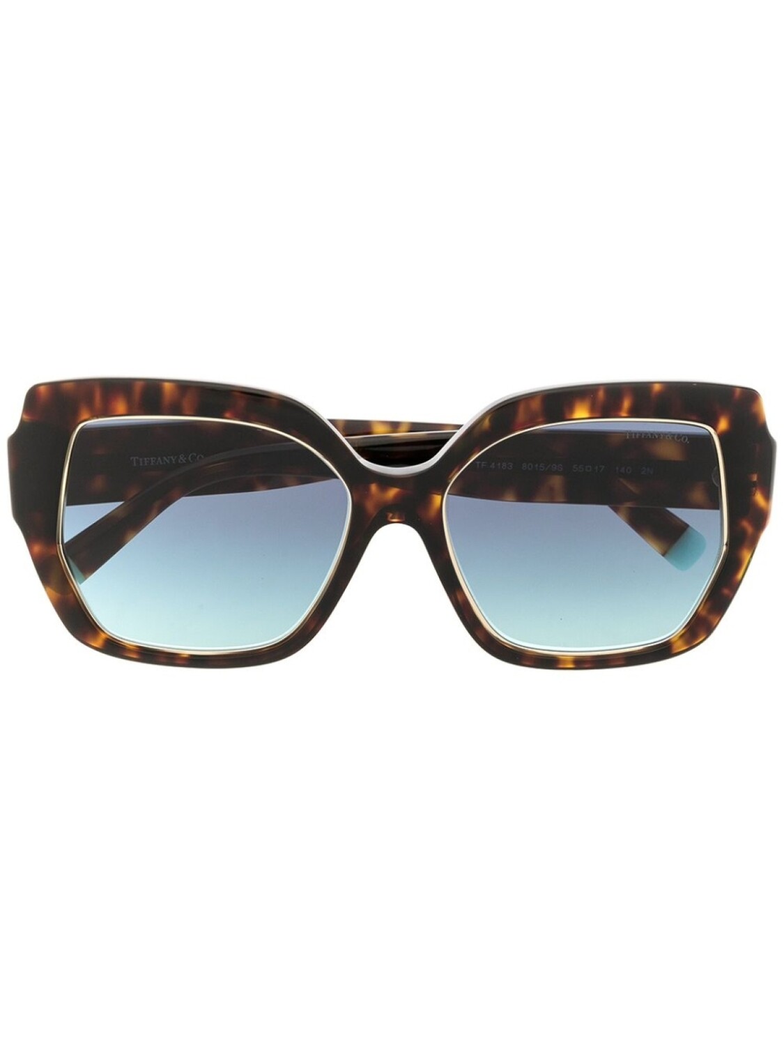 

Tiffany & Co Eyewear солнцезащитные очки в квадратной оправе, коричневый