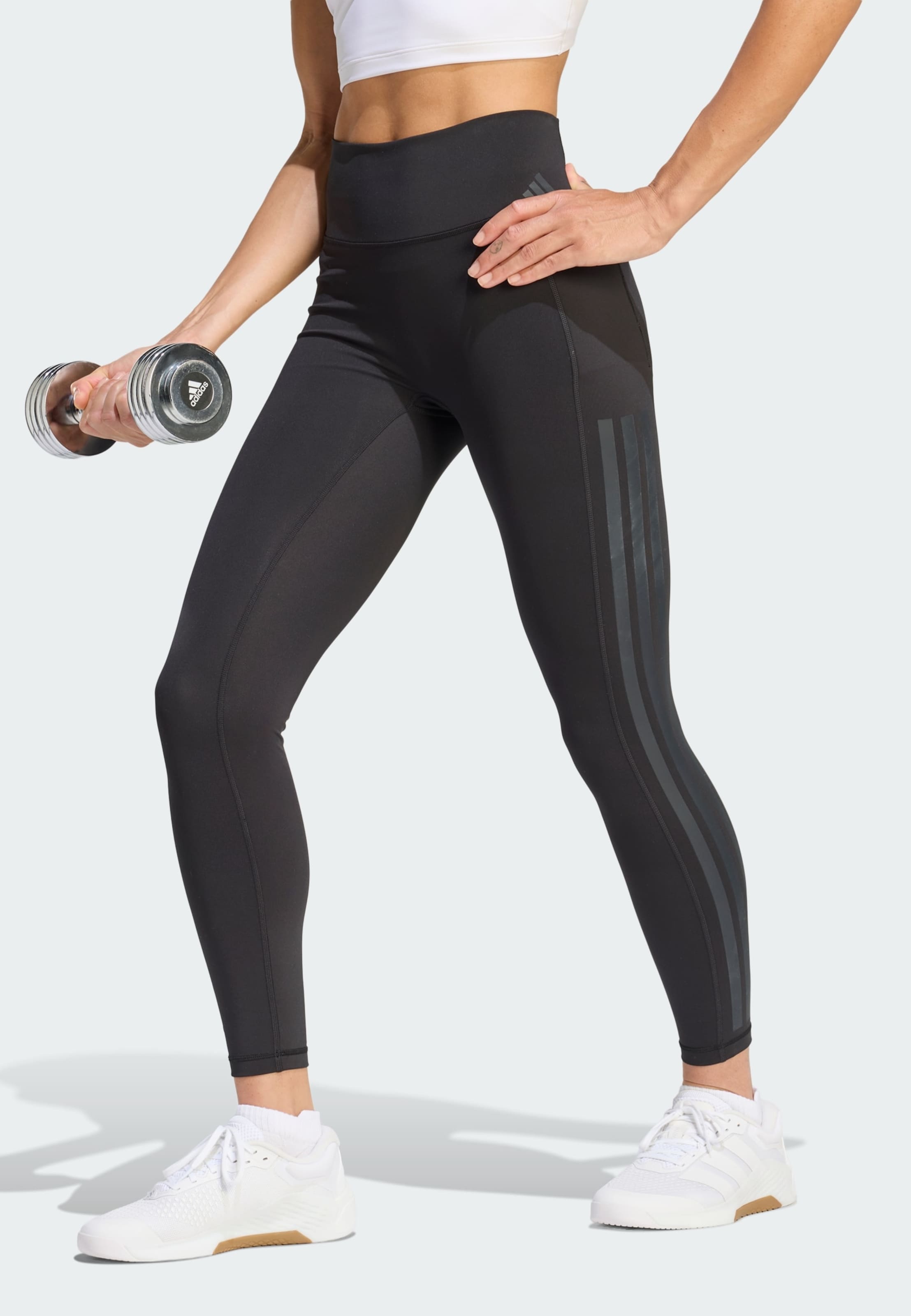 Adidas Performance Узкие спортивные брюки 'Optime' в черном цвете — фото 2