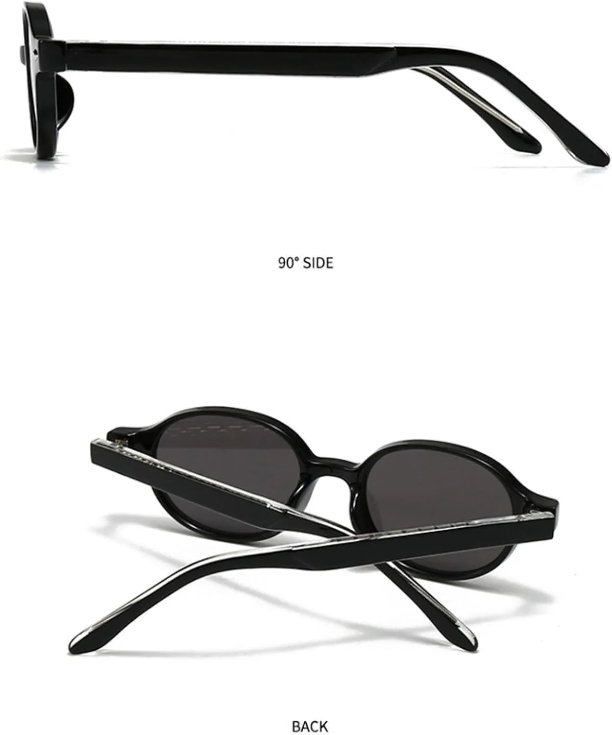 

Ретро маленькие овальные солнцезащитные очки для женщин, защита от УФ-излучения UV400, модные заклепки, мужские солнцезащитные очки generic, Amber Dark Green