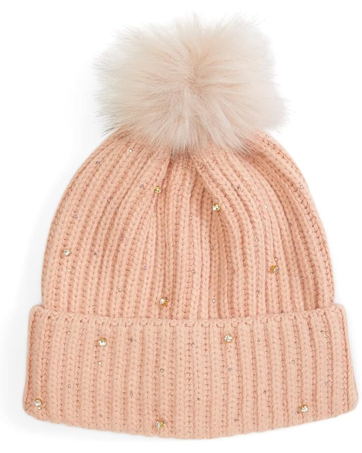 

Шапка Badgley Mischka Jacquard Beanie, цвет Dusty Coral