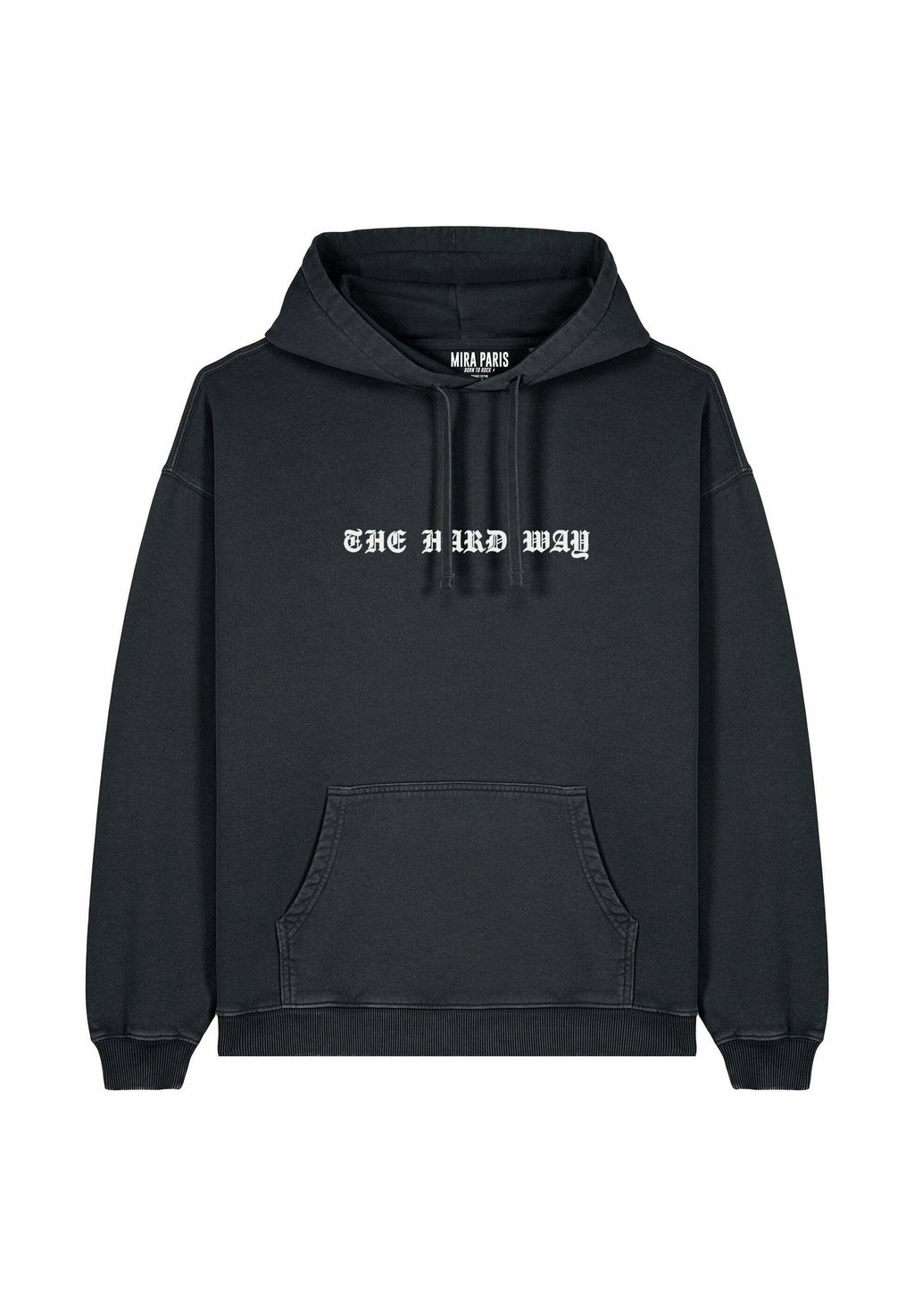 

Толстовка THE HARD WAY EMBROIDERY UNISEX VINTAGE con cappuccio Mira Paris, цвет Black Denim