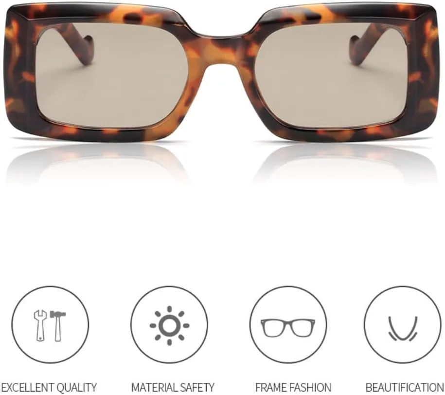 

Ретро квадратные женские солнцезащитные очки класса люкс для мужчин, для активного отдыха, путешествий, вождения, с защитой от УФ-излучения UV400 TVTBBVV, White Gray