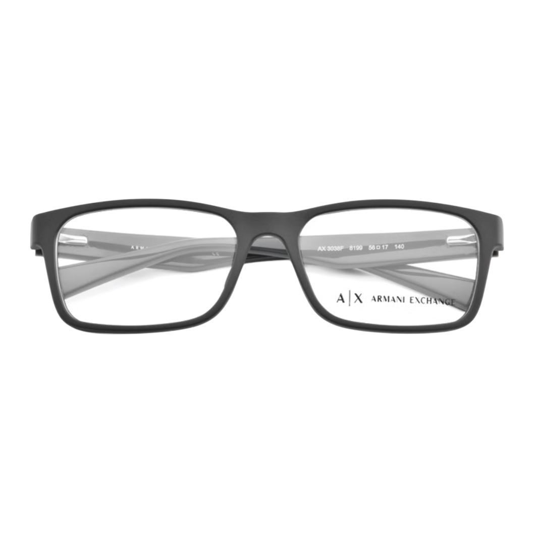 

EMPORIO ARMANI Квадратные очки в оправе Plate Unisex черные