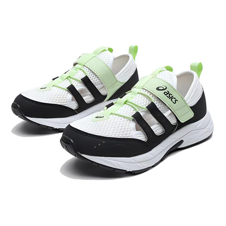 БЕГУЩИЕ ДЕТИ Детские сандалии ASICS, белый/зеленый/черный — фото 3