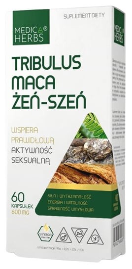 

Medica Herbs, Tribulus Maca Ginseng, 60 капсул. Inna marka