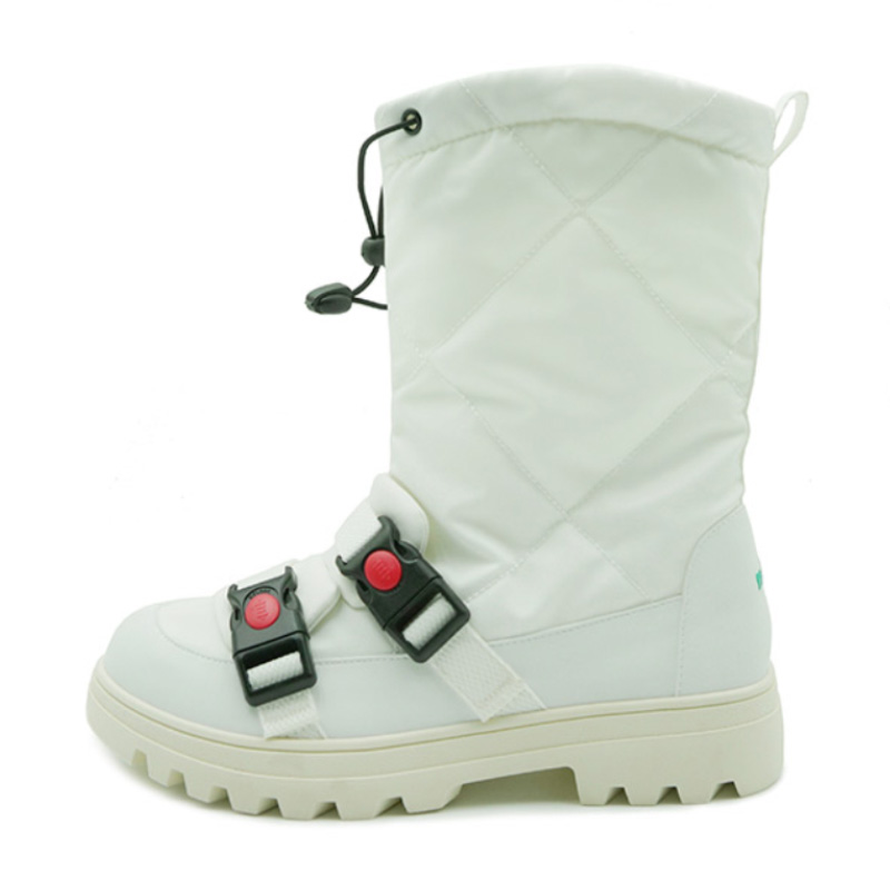 Зимние сапоги унисекс Native Shoes стеганые со шнурком, белый — фото 2