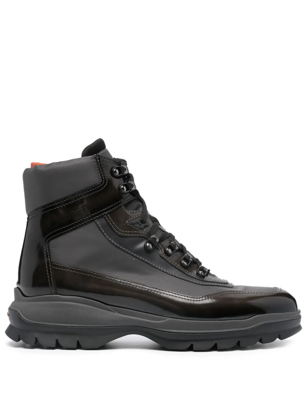 

Ботинки хайкеры со шнуровкой Santoni, серый