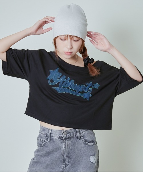 

Флисовый топ с приспущенными плечами и мини-юбка GORGE, черный