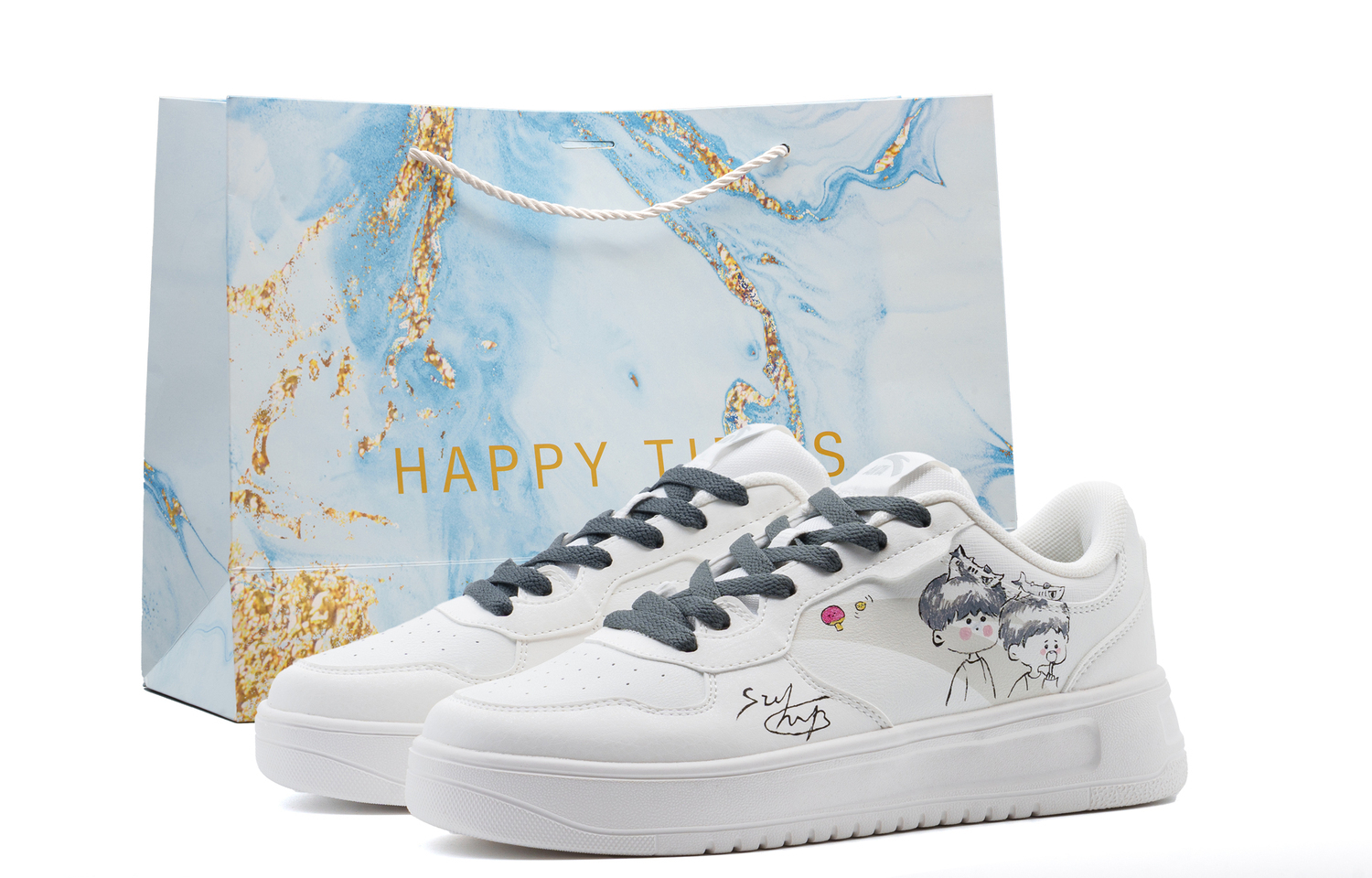 

Легкие дышащие кроссовки для скейтбординга с низким верхом Unisex ANTA, белый shopping bag