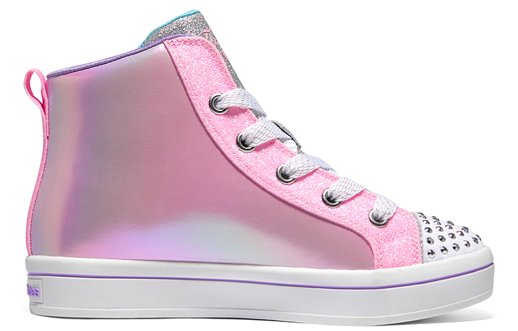 Skechers Twinkle Toes Twinkle Toes амортизирующие, износостойкие высокие детские повседневные кроссовки pink multicolor для подростков — фото 3