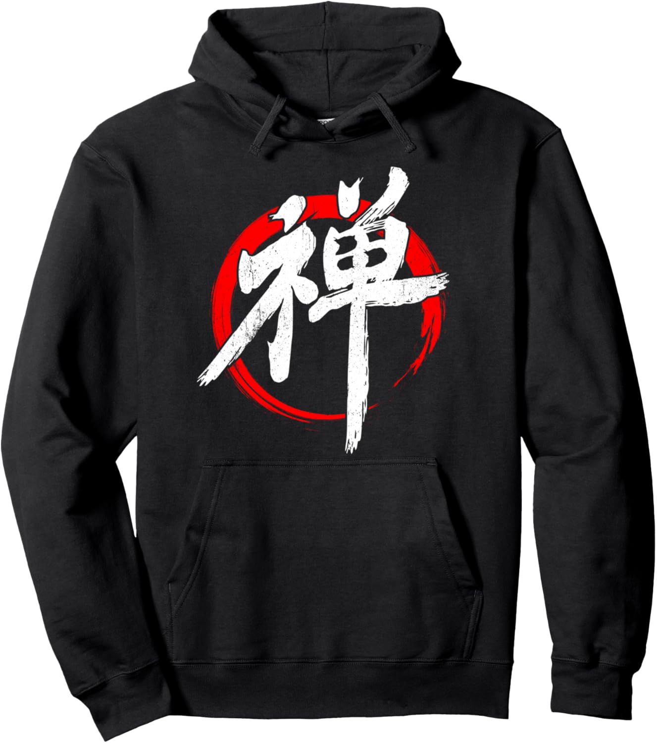 

Худи с японскими буквами иероглифами (кандзи) для медитации и буддизма, черное Ingenius Buddhist Meditation Gift